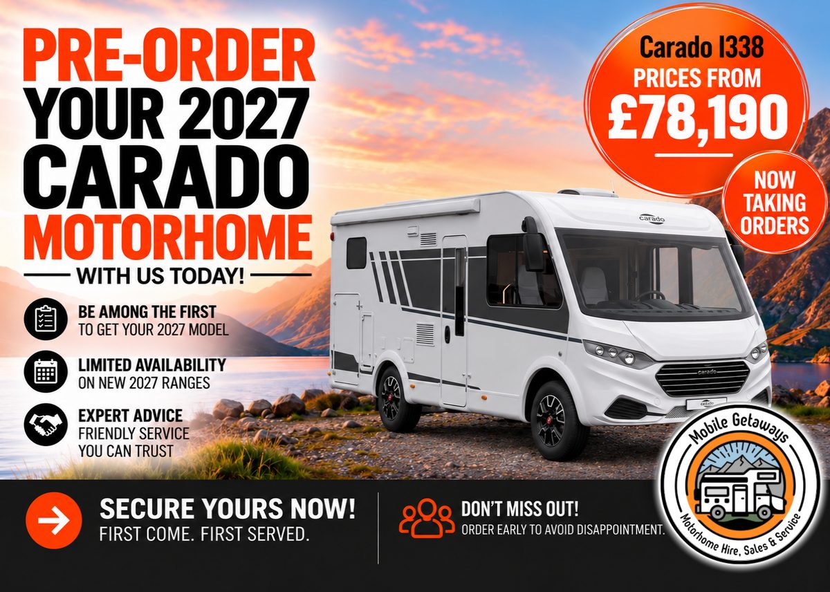 Pre-order the 2027 Carado I338 – prices from £78,190